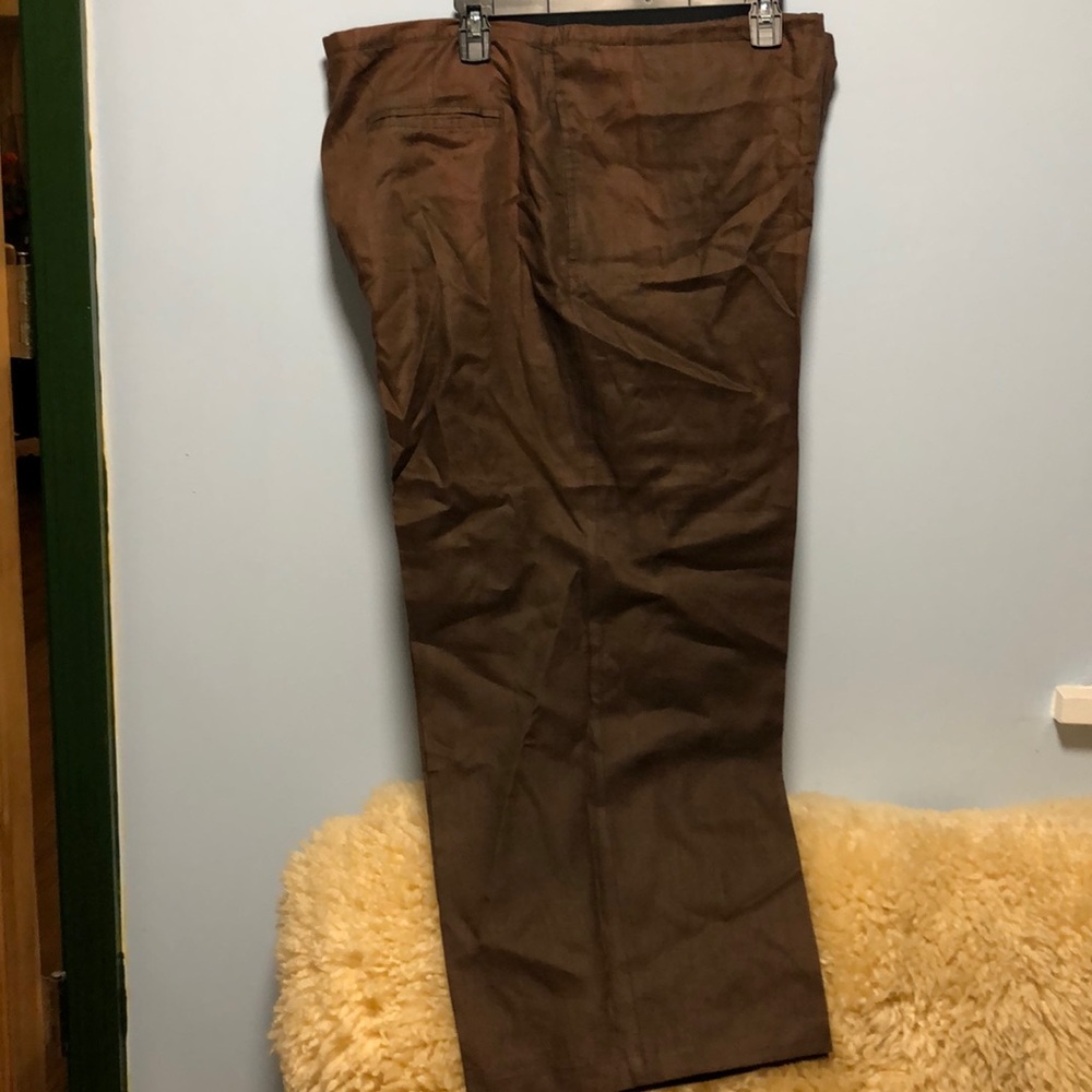 Woman’s brown linen pants 2X, charter club